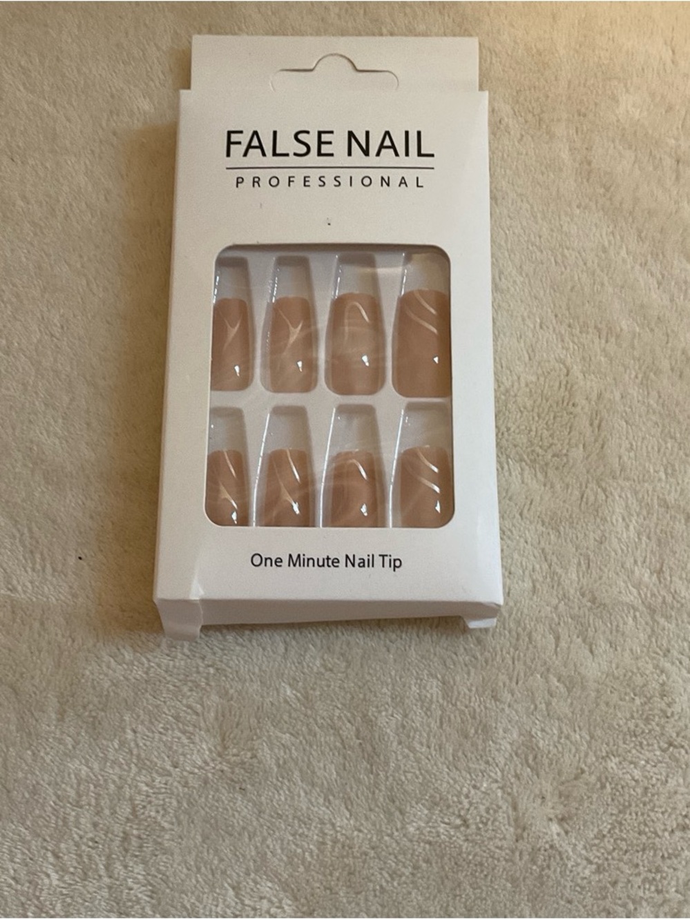 False Nail Professional Nude Press-On Nails - Natural Beige Set